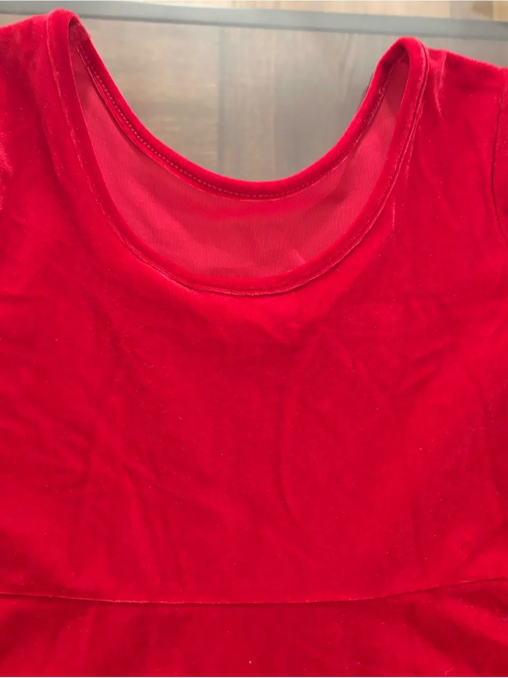 Girls' Red Velvet Long-Sleeve Dress size 4T
